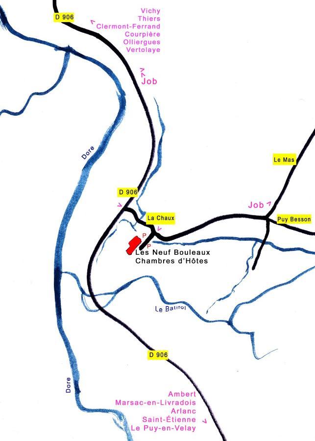 Les Neuf Bouleaux Panzió Job Kültér fotó